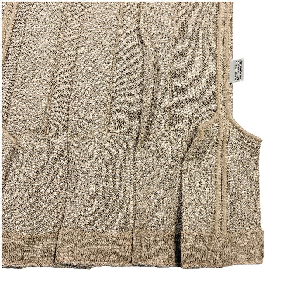 St. John for Saks Fifth Avenue Skirt VTG Size 4 Gold Metallic Knit Pleated USA - Picture 9 of 10